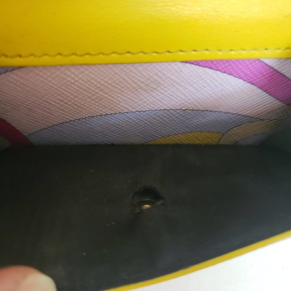 Emilio Pucci Mini Card Holder Bill Coin Colorful Wallet Small Compact Geometric - Picture 8 of 10